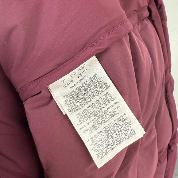 Mountain Hardwear Stretchdown Womens Jacket XL Down Puffer Burgundy Snow D24 - Picture 6 of 6